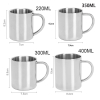 2 szt. kubek termiczny ze stali do kawy 200 ml